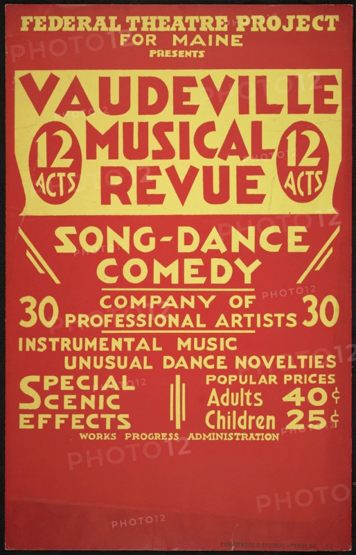 Vaudeville Revue, Maine, [193-]. Creator: Unknown.