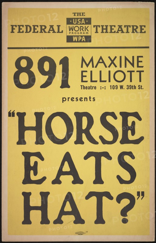 Horse Eats Hat?, New York, 1936. Creator: Unknown.