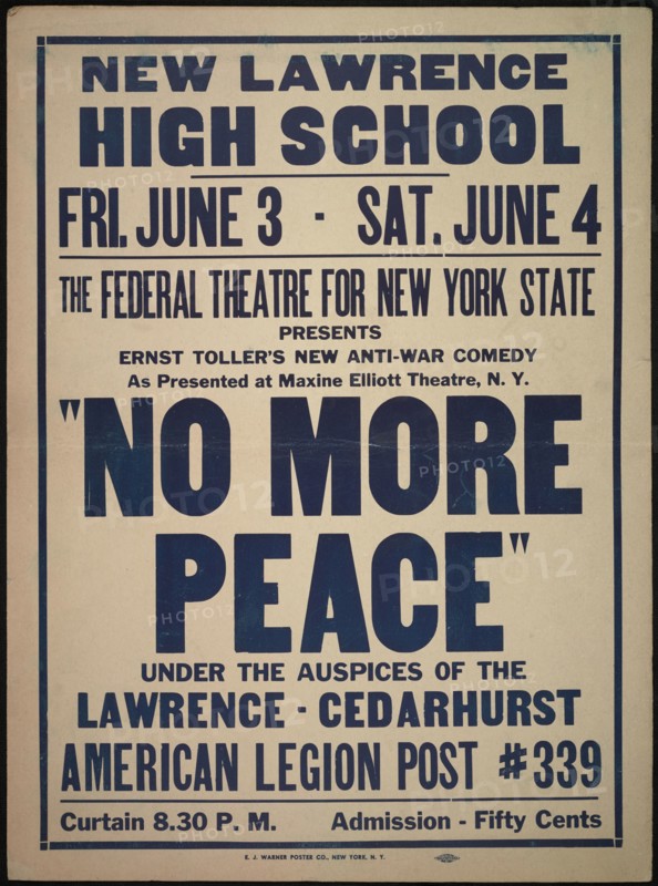 No More Peace, Roslyn, NY, 1937. Creator: Unknown.