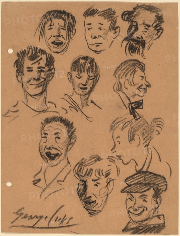 Ten Heads, c. 1905. Creator: George Benjamin Luks.