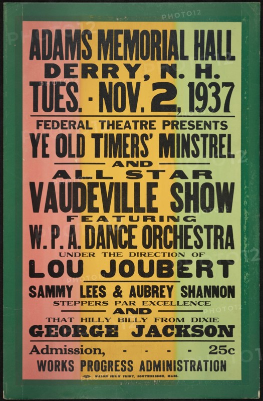 Vaudeville Show, Derry, NH, 1937. Creator: Unknown.