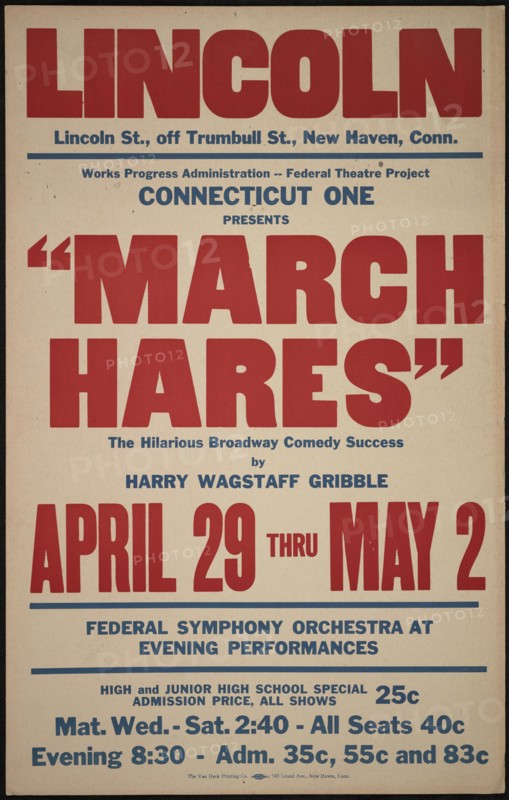 March Hares, New Haven, CT, 1936. Creator: Unknown.