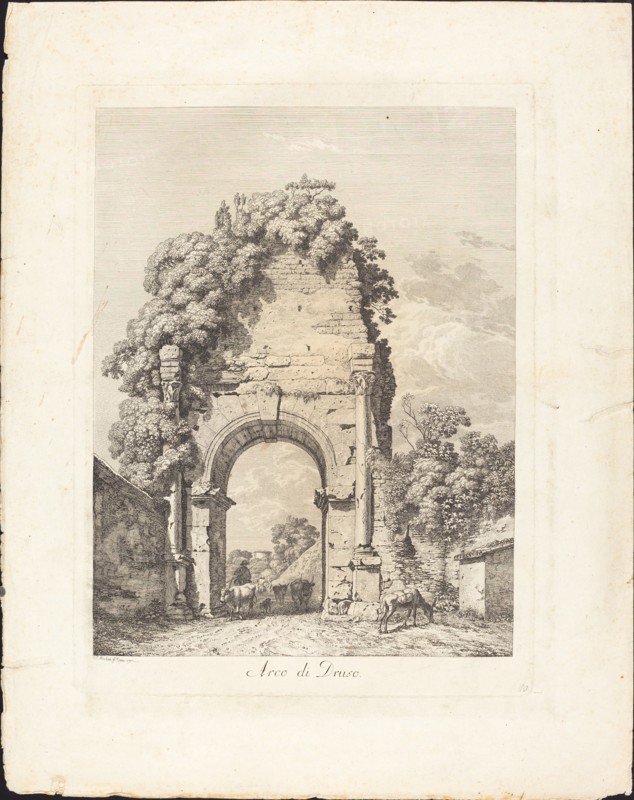Arco di Druso, 1794. Creator: Jacob Wilhelm Mechau.