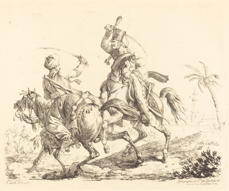 Hussard Striking a Mameluck. Creator: Carle Vernet.
