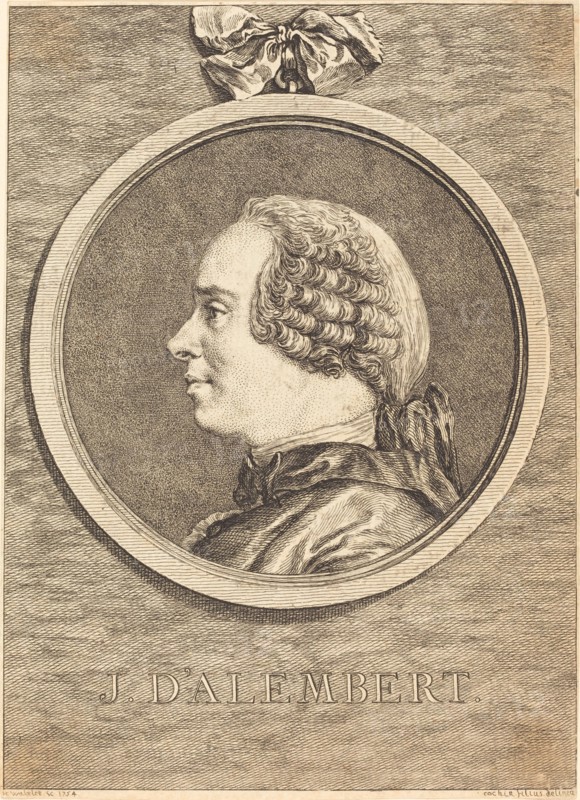 J. D'Alembert, 1754. Creator: Claude Henri Watelet.