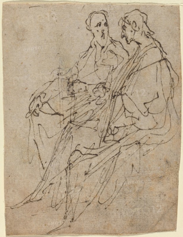 Two Seated Male Figures. Creator: Anthony van Dyck.