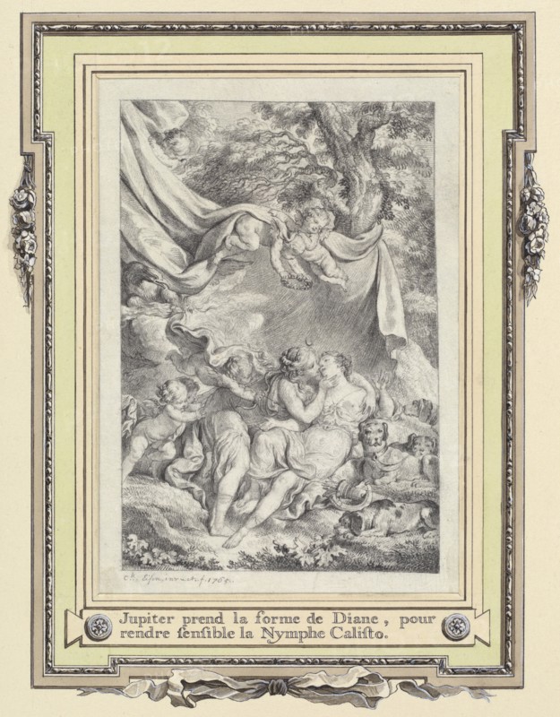 Jupiter and Callisto, 1765. Creator: Charles Eisen.