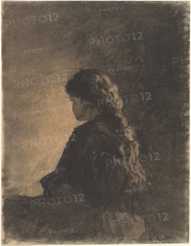 Seated Girl, c. 1875. Creator: William Morris Hunt.