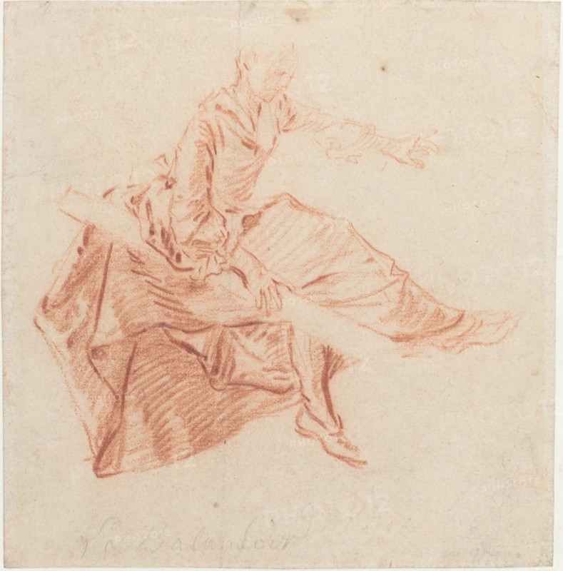 Lady Seated on a See-Saw. Creator: Nicolas Lancret.