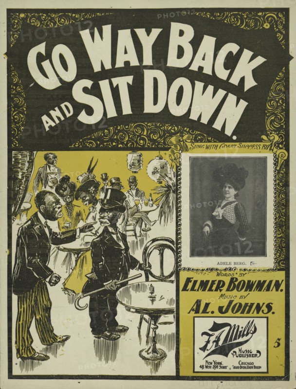 'Go way back and sit down', 1901. Creator: Unknown.