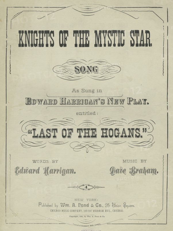 Knights of the mystic star, 1891. Creator: Unknown.