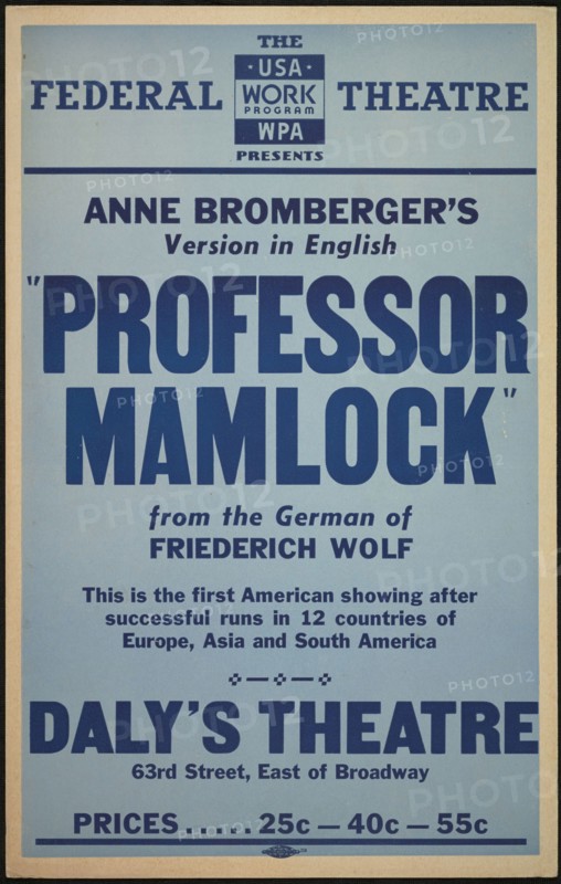 Professor Mamlock, New York, 1937. Creator: Unknown.