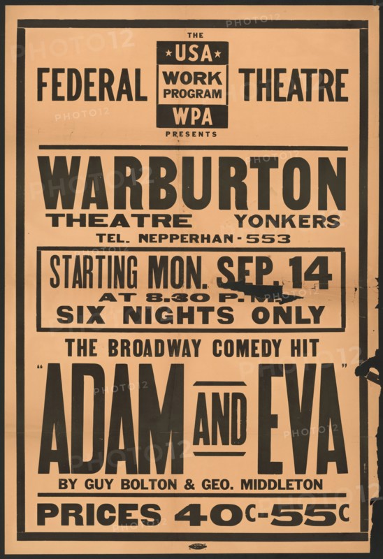Adam and Eva, Yonkers, NY, [193-]. Creator: Unknown.