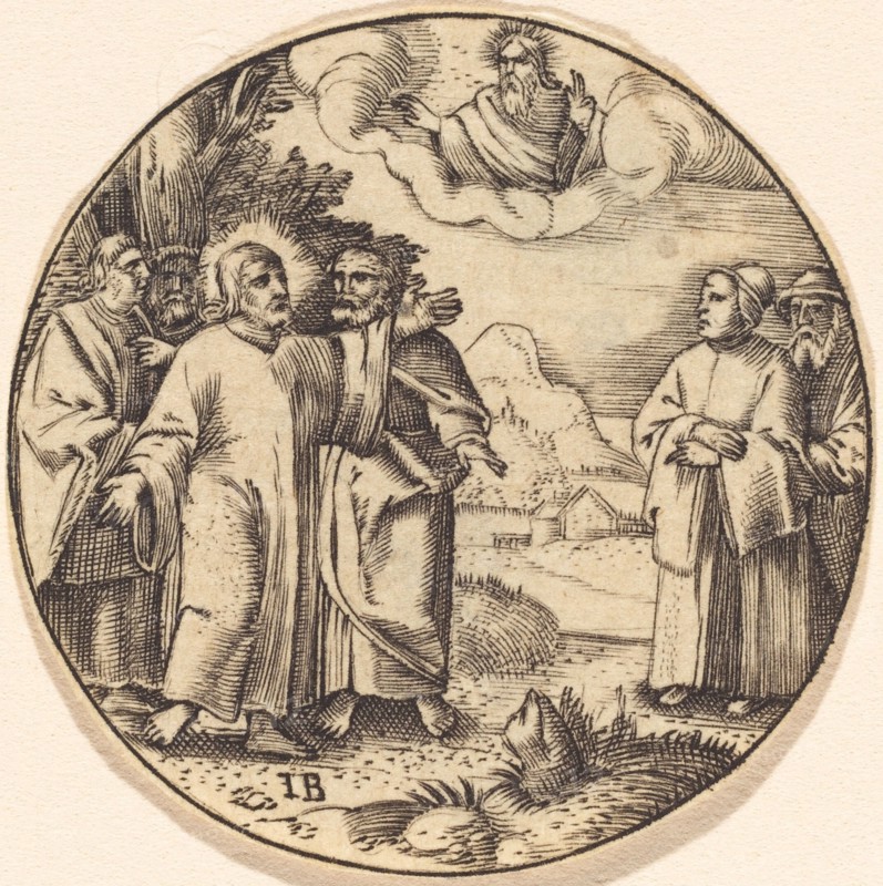 Christ with Three of His Apostles. Creator: Unknown.