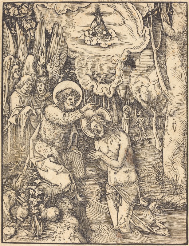 Baptism in Jordan. Creator: Hans Wechtlin the Elder.