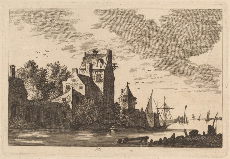 Houses on an Inlet. Creator: Franz Edmund Weirotter.