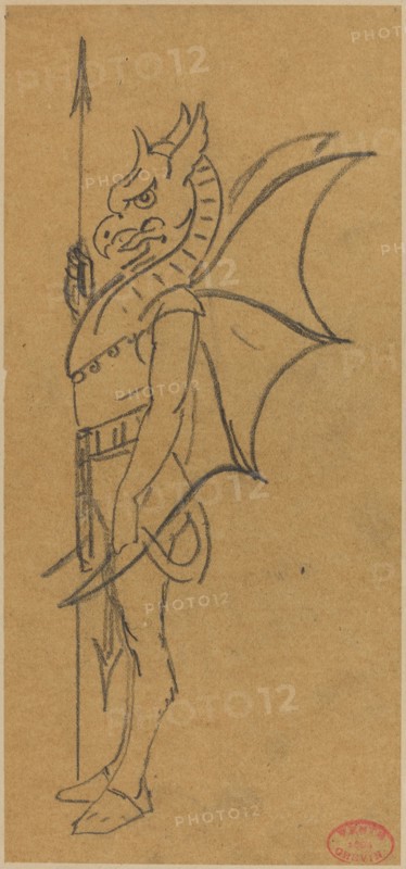 Figure Dressed as a Griffin. Creator: Alfred Grevin.