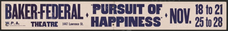 Pursuit of Happiness, Denver, 1937. Creator: Unknown.