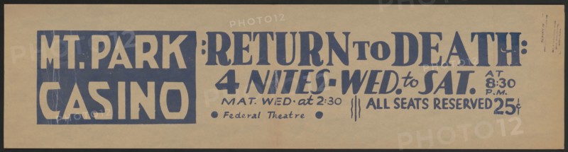 Return to Death, Holyoke, MA, 1938. Creator: Unknown.