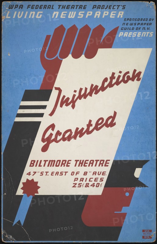 Injunction Granted, New York, 1936. Creator: Unknown.