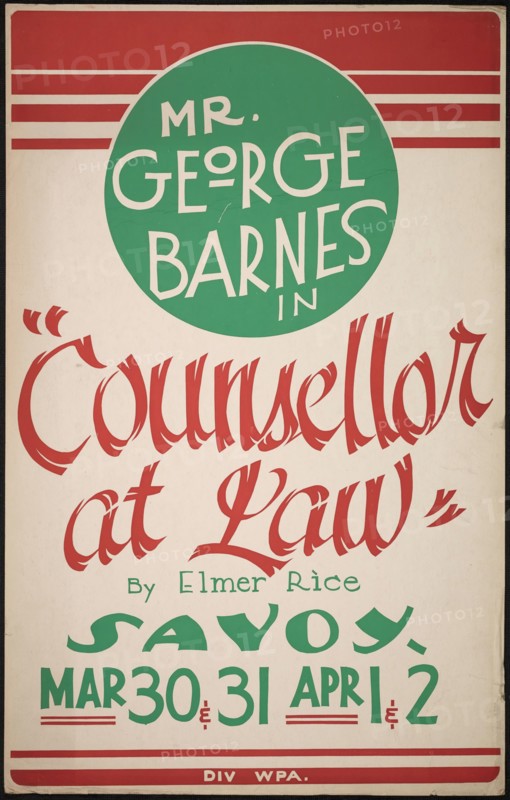 Counsellor at Law, San Diego, 1938. Creator: Unknown.
