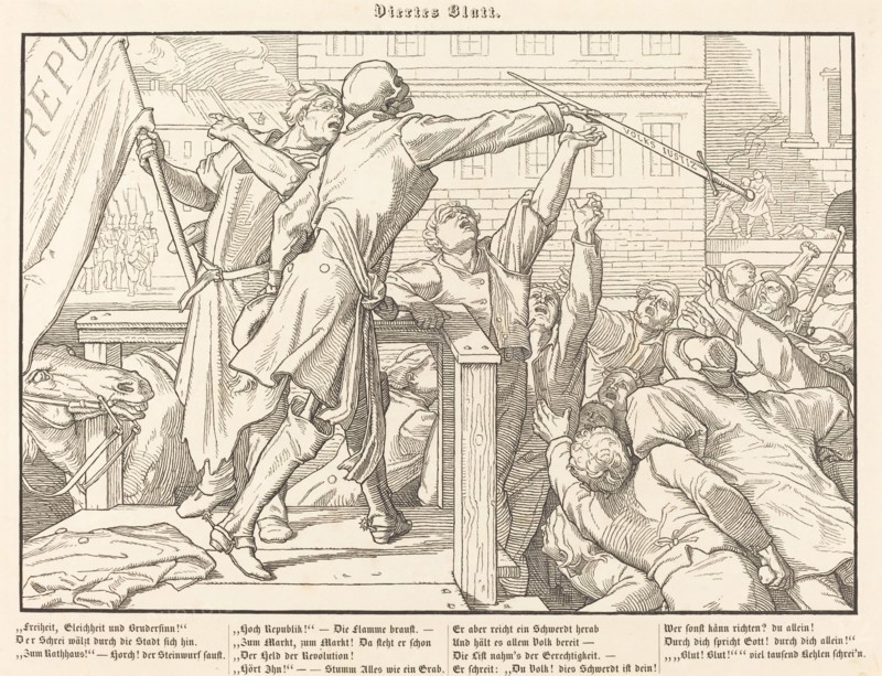 Auch ein Todtentanz IV, 1849. Creator: Alfred Rethel.