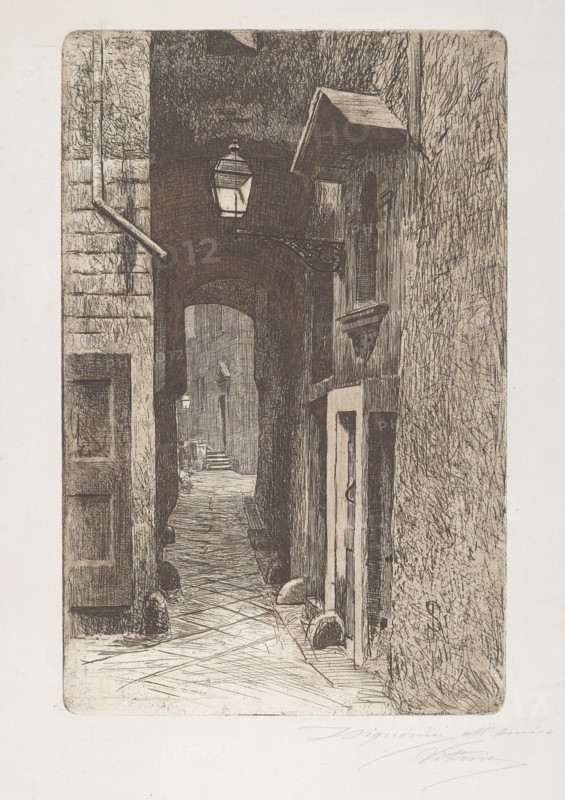 Via de' Cavalieri, 1886. Creator: Telemaco Signorini.