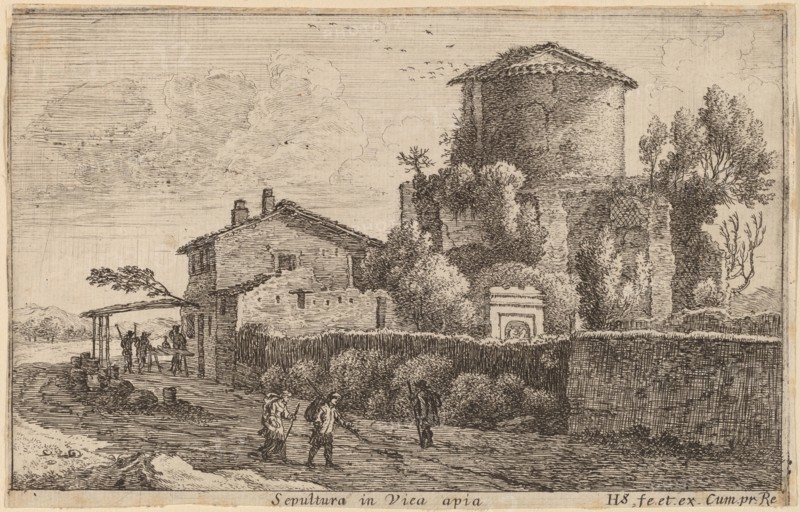 Tomb on the Via Appia. Creator: Herman van Swanevelt.