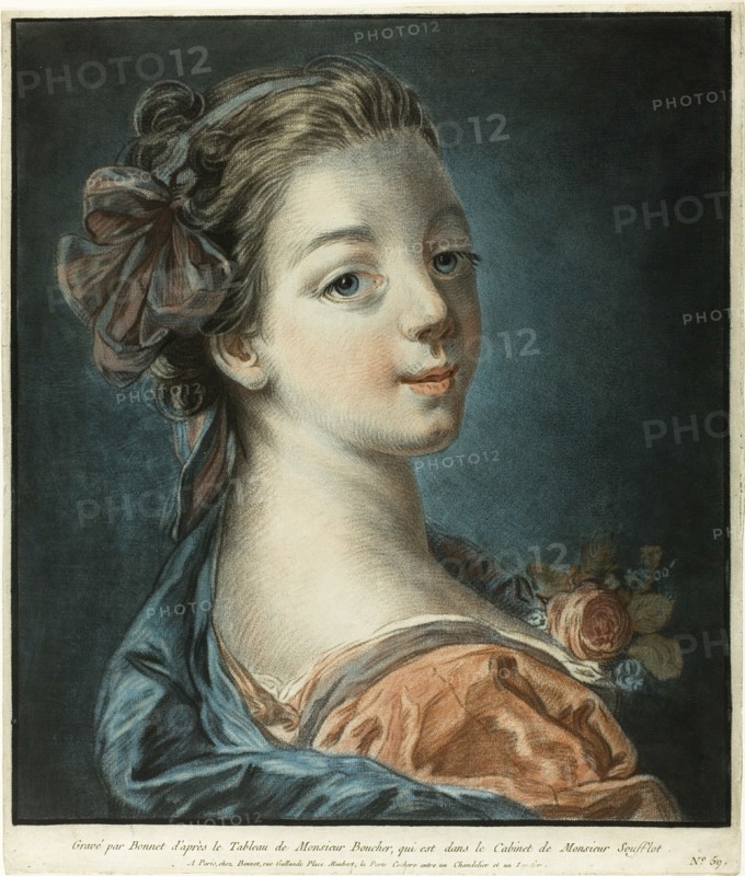 Bust of a Woman, c. 1771. Creator: Louis Marin Bonnet.