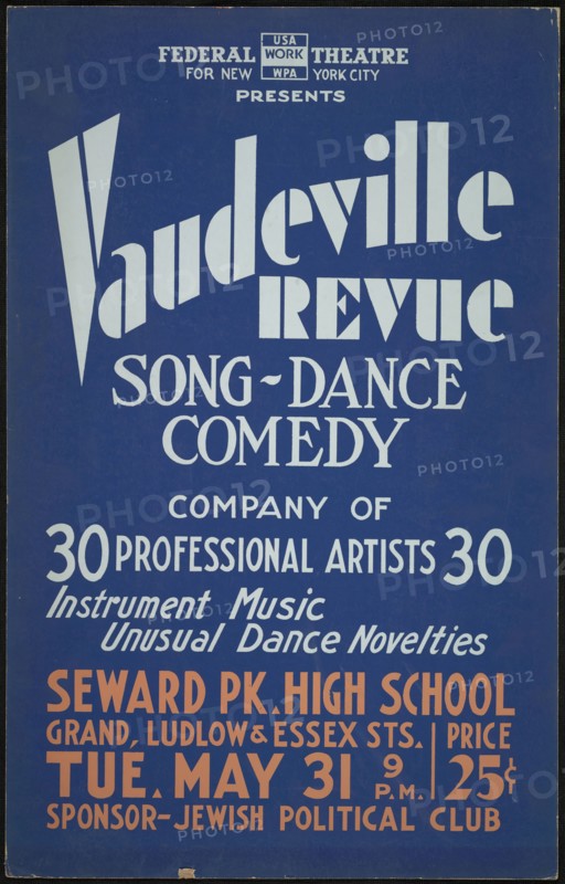 Vaudeville Revue, New York, [1930s]. Creator: Unknown.