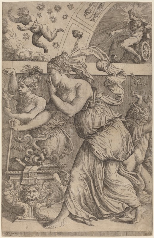 Pandora Opening Her Box, 1557. Creator: Master Z.B.M..