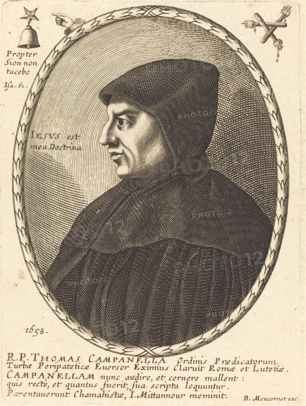 Thomas Campanella, 1658. Creator: Balthasar Moncornet.