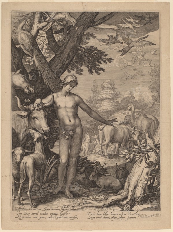 Adam Naming the Animals, 1604. Creator: Jan Saenredam.