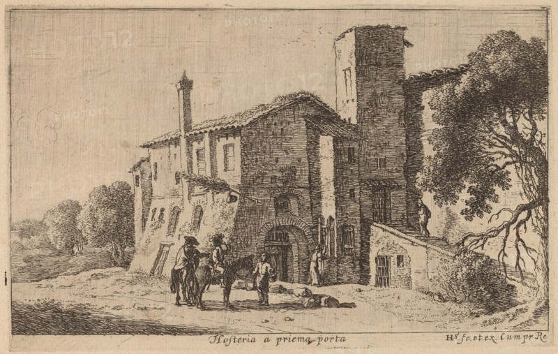 Inn at the Prima Porta. Creator: Herman van Swanevelt.