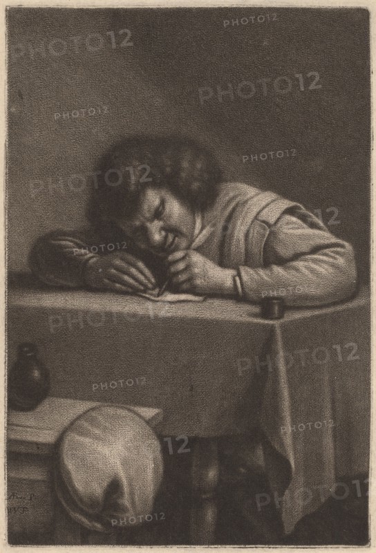A Man Writing at a Table. Creator: Wallerant Vaillant.