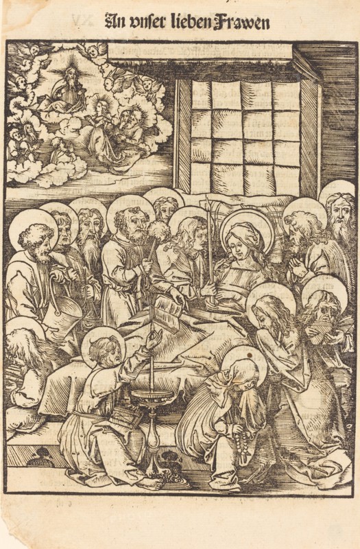 Death of the Virgin. Creator: Hans Wechtlin the Elder.