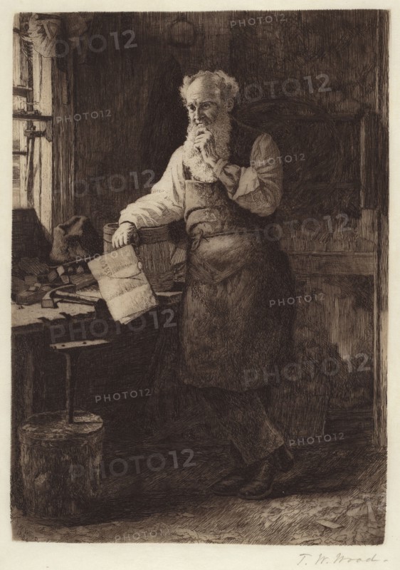 Thinking It Over, 1884. Creator: Thomas Waterman Wood.