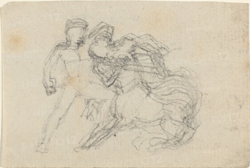 Battle between Man and Centaur. Creator: John Flaxman.