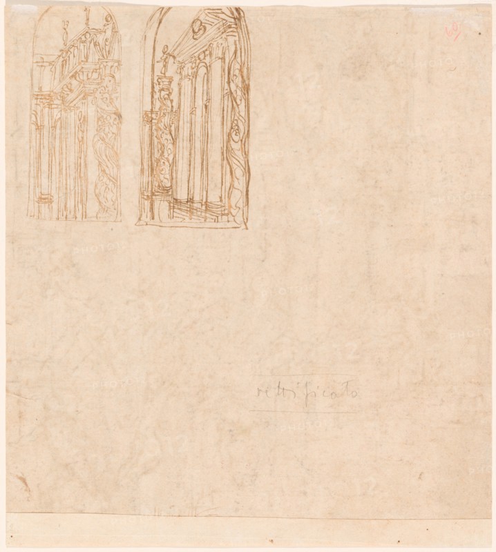 Two Architectural Studies. Creator: Lattanzio Gambara.