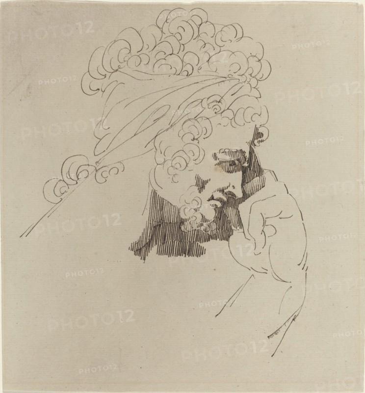 Head of a Man, c. 1779. Creator: Master of the Giants.