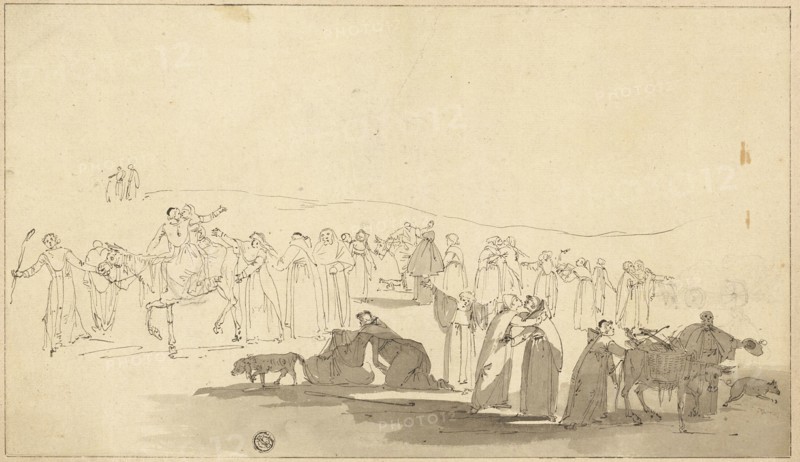 Canterbury Pilgrims, c. 1807. Creator: Thomas Stothard.