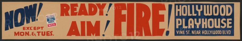 Ready! Aim! Fire!, Los Angeles, 1937. Creator: Unknown.