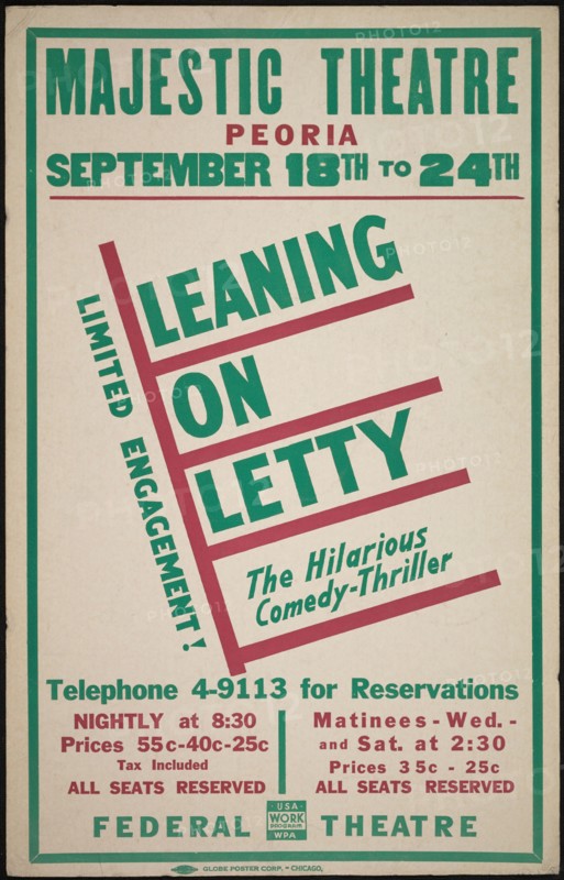 Leaning on Letty, Peoria, IL, [193-]. Creator: Unknown.