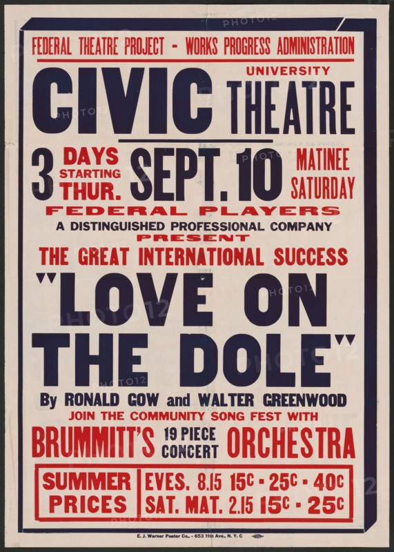 Love on the Dole, Syracuse, NY, 1936. Creator: Unknown.