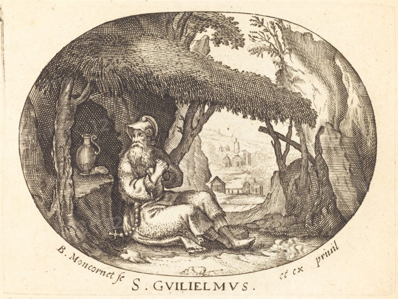Saint William the Hermit. Creator: Balthasar Moncornet.