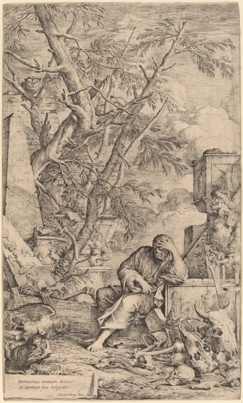 Democritus in Meditation, 1662. Creator: Salvator Rosa.