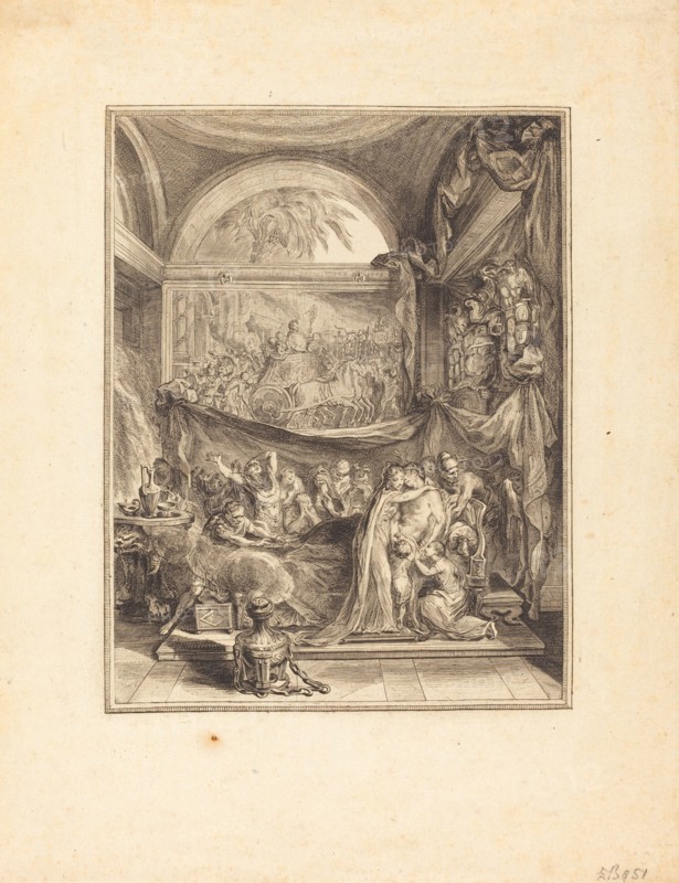 La mort de Germanicus. Creator: Gabriel de Saint-Aubin.