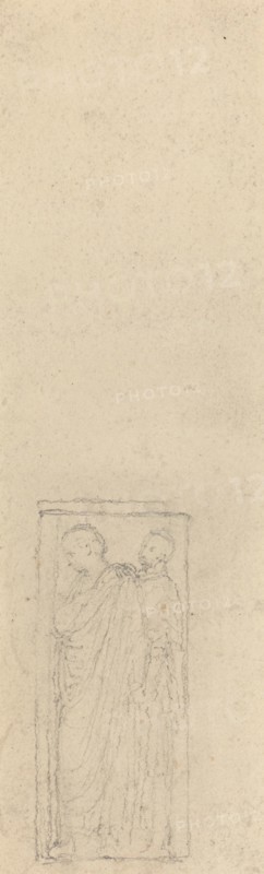 Relief with Two Cloaked Figures. Creator: John Flaxman.