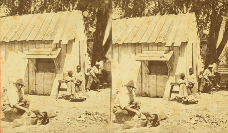Cooking for the family, (1868-1900?). Creator: Unknown.