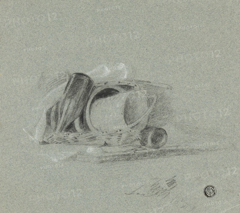 Still Life with Bottles and Pail, n.d. Creator: Unknown.